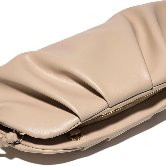 CHUNLI Dressy Vegan Leather Clutch Purse for Women Formal, Soft Pleated PU Eveni - Picture 2 of 6